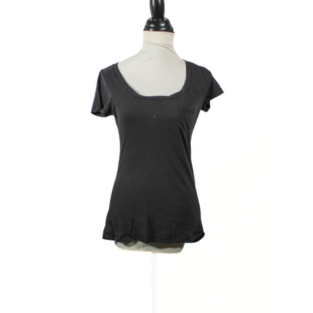 Vintage Y2K City Streets Black Pocket Tee – Juniors M, Distressed